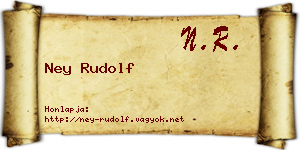 Ney Rudolf névjegykártya